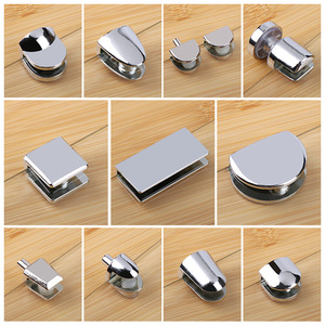 Hot Selling Custom Adjustable Steel Glass Shelf <b>Brackets</b> Semicircle Laminate Clamp for 5-12MM - Product Image 2