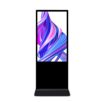 AIYOS 4k Android Wifi Lecteur publicitaire Totem Kiosque Écran tactile LCD Affichage double face Support de sol Signalisation numérique