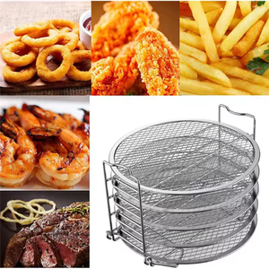 <span class=keywords><strong>Ninja</strong></span> Foodi 6,5 QT / 8 QT Bandeja para freidora de aire Rejilla de deshidratación Rejilla desmontable apilable de 5 capas Rejilla para asar Accesorios para freidora de aire - Product Image 6