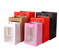 Emballage pour fleurs, papier couché transparent, sac cadeau pour bouquet avec poignée en corde de coton, biodégradable, design luxueux