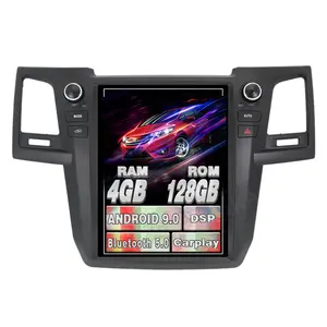8+128G 테슬라 스크린 토요타 포튜너 힐럭스 2007-2015 안드로이드 11 차량 멀티미디어 플레이어 내비게이션 GPS 라디오 스테레오 헤드 유닛 - Product Image 1