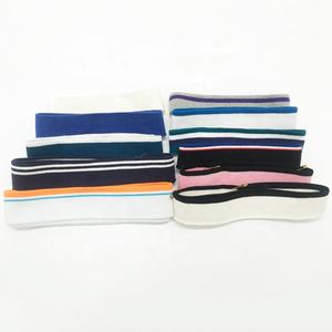 Puños de Punto Acanalado de Poliéster y Elastano de 16 Agujas, Teñidos con Hilo, Colores Sólidos, Lisos, con Rayas de Color Secundario, para Accesorios de Ropa - Product Image 6