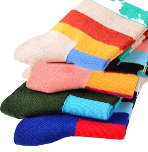 Haute Qualité Coton Biologique Drôle Coloré Mode Jacquard Crew Knit Graphic Design Chaussettes pour Hommes - Product Image 2