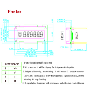 Curtisバッテリーインジケーター互換701-PRヘビーデューティー機器用デジタルアワーメーター - Product Image 4