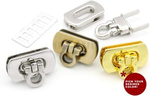 CRAFTMEMORE Mini Fermoir à Rabat Métallique pour Sac à Main, Loquet Artisanat, Accessoires de Fabrication de Sacs, Lot de Bronze - Product Image 2