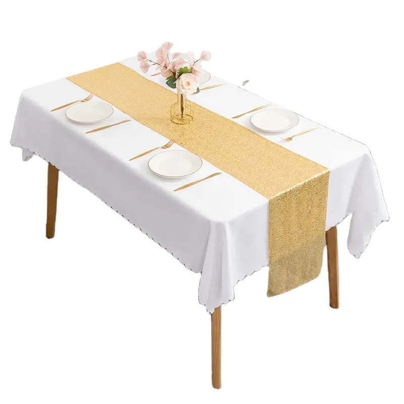 Hochwertige Factory Direct Custom Hochzeit Pailletten Tisch läufer für Bankett Party Home Decoration
