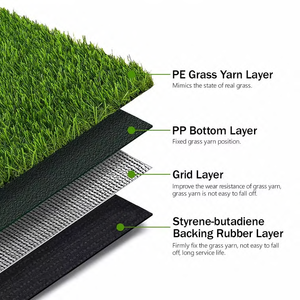 Césped Artificial de Plástico de 20 mm, Impermeable para Todas las Estaciones, Ecológico, Verde, para Balcón/Patio, Pavimento para Ocio al Aire Libre - Product Image 5