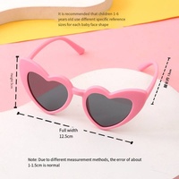 Gafas de Sol Infantiles UV400 de Moda, con Forma de Corazón, en Rosa, Azul, Dorado y Rojo, Gafas de Diseño Personalizadas para Bebés, Niños y Niñas, Venta al Por Mayor