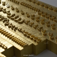 Lettres arabes en laiton personnalisées timbre feuille chaude métal estampage lettres 30 pièces alphabet arabe tampon en laiton pour la maroquinerie faite à la main