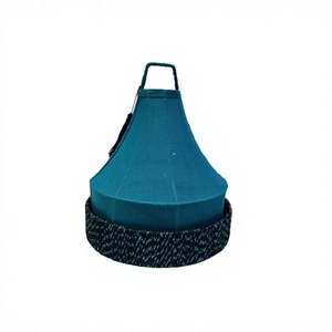 Fantastic Design Iron And Jute Serving Tray With <b>Clothes</b> <b>Cover</b> Prime Quality Dessert Chocolate Tray In Blue And Black Color - Product Image 1