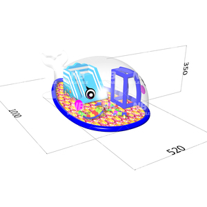 Inflable Comercial Transparente de PVC, Brincolín Infantil con Forma de Ballena, Carpa de Burbujas de Cristal, Parque de Bolas Oceánicas para Interiores - Product Image 6