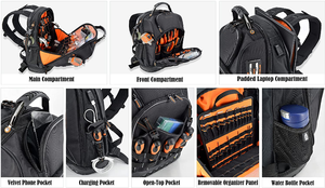 Túi Đựng Dụng Cụ Thợ Mộc Rỗng Không Thấm Nước Lớn Túi Đựng Dụng Cụ Nhiều Túi Túi Đựng Dụng Cụ Kỹ Thuật Viên Hạng Nặng Ba Lô - Product Image 4