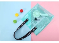 TINYAT Transparente Mintgrüne Tragetasche, Damenhandtaschen Leichte PVC-Taschen