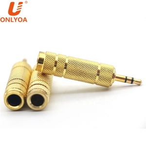 Enchufe hembra de 6,5mm chapado en oro a enchufe de 3,5mm adaptador de Audio de micrófono estéreo macho para REPRODUCTOR DE <span class=keywords><strong>MP3</strong></span> y convertidor de auriculares de micrófono - Product Image 3
