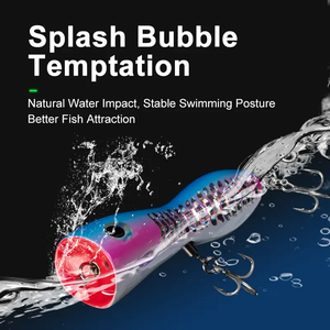 Leurre artificiel de surface en bois de haute qualité 25g 45g avec plaque de traîne pour la pêche à la traîne en eau salée - Product Image 3