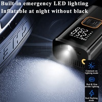 Portable Wireless Tire Inflator Pump Dual-screen Digital Display Air Compressor Tire Pressure Monitor Power Bank LED Lighting