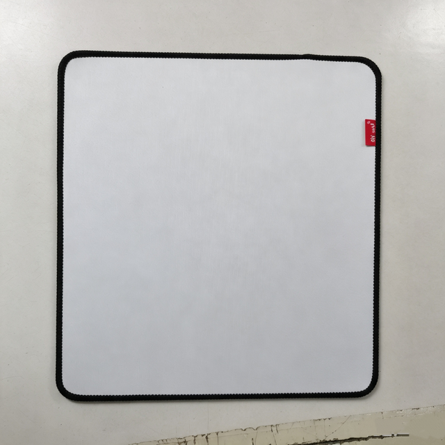 Factory ODM Natural Rubber Gaming Mouse Mat Custom Sublimation Blank White Overlock Mouse Pad with Stitched Edge and Woven Label