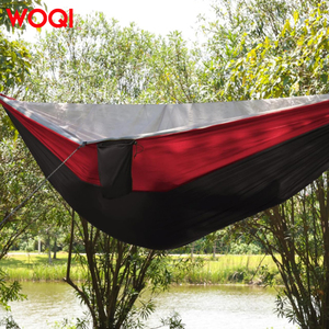 Woqi Hamaca de viaje de nailon <span class=keywords><strong>para</strong></span> exteriores Cómoda y duradera <span class=keywords><strong>para</strong></span> uso en terraza de jardín <span class=keywords><strong>para</strong></span> mosquitera y actividades al aire libre - Product Image 5