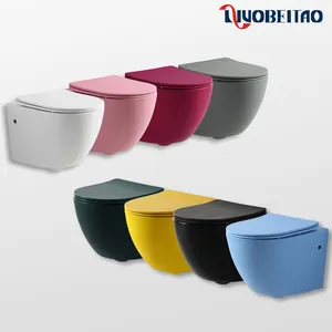 Toilette Bowl Wc Suspender Modern Hanging Mount Water Closet Rimless Floating Ceramic Wall Hung WC