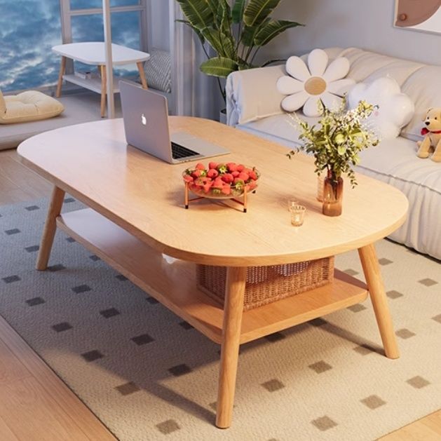 ทรงรี (สองชั้น) สีโอ๊ค - 60X40X42ซม