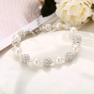 Shiny Full Diamond Pearl Beaded <strong>Bracelet</strong>, Trendy Drill Bead Design, High Texture Elegant Wrist Ornaments for Daily Wear - Product Image 5