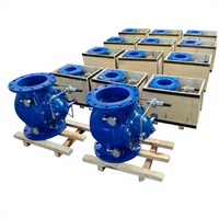 Katup Pengatur Tekanan Industri Biru Tipe Y Katup Kontrol Stabilisasi Diafragma untuk Sistem Air