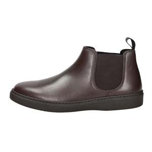Stivaletto da uomo 19L6 in pelle nera stile Chelsea, slip-on, per uso casual. - Product Image 1