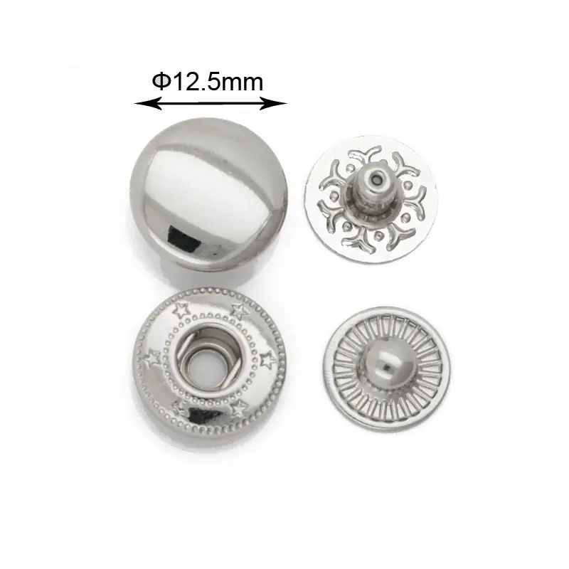 High quality buttons manufacturer eco friendly nickel free metal double snap buttons for Handbags Garments