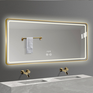 <span class=keywords><strong>Specchio</strong></span> da <span class=keywords><strong>Bagno</strong></span> LED di Lusso Personalizzato, Grande, Antiappannante, con Schermo Touch, Decorazione per la Casa, Rettangolare o Quadrato - Product Image 2