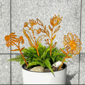 กระถางผีเสื้อขัดเงา งานโลหะเหล็กประดิษฐ์ รูปผึ้ง สัตว์แปลกตา สุนัข ของตกแต่งสวน สีเขียว สำหรับตกแต่งภายนอก - Product Image 3