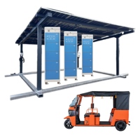 Estación de Intercambio de Baterías Inteligente ESINO de 5 Ranuras, PD/QC4.0/QC3.0, Gabinete Compacto para Intercambio de Baterías de Bicicletas Eléctricas para Pequeñas Empresas, 1 Año de Garantía