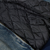 Blouson en jean pour homme, nouvelle collection hiver, en coton/élasthanne respirant, style motard urbain, couleur unie, délavage moyen