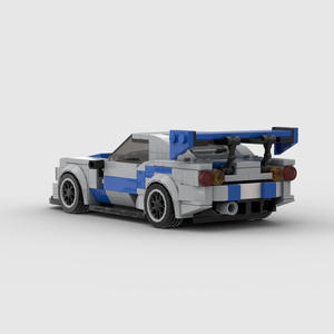 Briques MOC Skyline R34 <span class=keywords><strong>Fast</strong></span> <span class=keywords><strong>Furious</strong></span> <span class=keywords><strong>Voiture</strong></span> de course sportive Véhicule Speed Champion Racer Blocs de construction Jouets pour enfants - Product Image 5