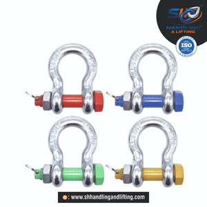 Industrial Alloy Steel Grade 80 G80 Screw Pin D Shackle Heavy Duty Lifting Rigging Shackle for Crane Wire Rope <b>Chain</b> Sling Hoist - Product Image 2