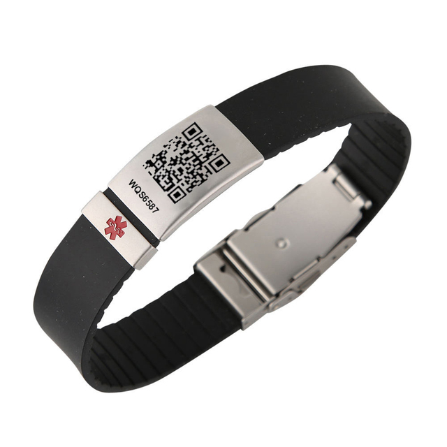 Medical Alert ID Bracelet QR Code Laser Engraved PACEMAKER Adjustable Wristband for Men Women Child EPILEPSY Emergency First Aid