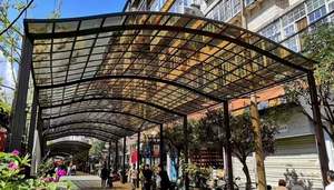 Abri moderne en aluminium étanche pour jardin extérieur et parking avec toit en polycarbonate <span class=keywords><strong>double</strong></span> balcon électrique en <span class=keywords><strong>pente</strong></span> - Product Image 6