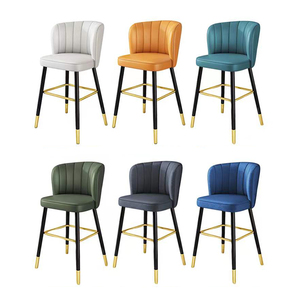Tabouret <span class=keywords><strong>de</strong></span> <span class=keywords><strong>Bar</strong></span> <span class=keywords><strong>de</strong></span> luxe, <span class=keywords><strong>chaise</strong></span> <span class=keywords><strong>de</strong></span> comptoir en cuir, avec pied en métal, <span class=keywords><strong>de</strong></span> style moderne, pour la maison, - Product Image 5