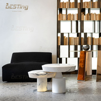 BESTING Modern Luxury Minimalist Design Anpassbares schwarzes Leder/Stoffs ofa Gepolstertes Klapp sofa