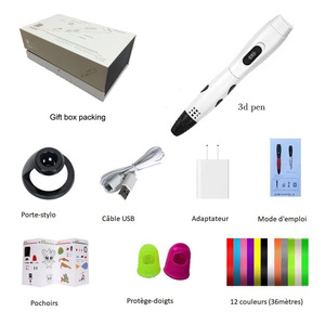 BESTLINE 3D <span class=keywords><strong>stylo</strong></span> écran LCD adaptateur secteur Compatible PLA Filament cadeau d'anniversaire de noël pour enfants 3D impression <span class=keywords><strong>stylo</strong></span> plastique - Product Image 3