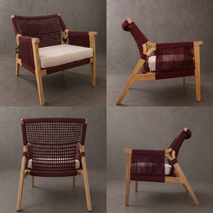 The Alula <b>chair</b> is crafted from luxurious <b>teak</b> wood and durable rope, designed to offer both elegance and comfort. - Product Image 6