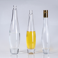 Bouteille de verre à liqueur vide de luxe, haute et fine, pour boissons gazeuses, vin de fruits, 175 ml, 275 ml, 375 ml, 500 ml