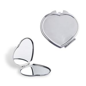 Personalized Creative Design Heart Shape Silver Plated Custom Sublimation Metal <b>Mirror</b> - Product Image 6