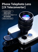 Lente Convertidora Macro Teleobjetivo de Vidrio Óptico de Aluminio Premium para Teléfonos Inteligentes iPhone y Android