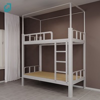 Cadre de lit en métal pour dortoir loft à usage intensif vente en gros de lits superposés en métal avec tuyau en acier personnalisés pour adulte