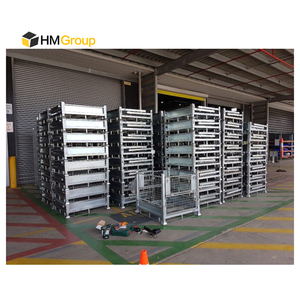 Tùy chỉnh chất lượng đảm bảo kim loại thép Heavy Duty dây stillage có thể gập lại Stackable lưới lồng <span class=keywords><strong>Pallet</strong></span> <span class=keywords><strong>container</strong></span> - Product Image 6