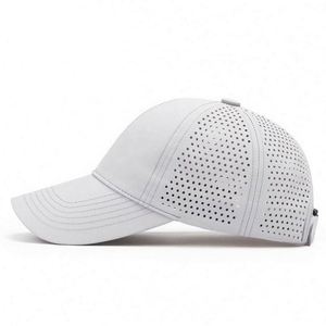 Gorra de Béisbol de Poliéster de Secado Rápido de Calidad, Perforada con Láser, Logotipo Personalizado, Parte Superior Suave, Transpirable, Deportiva, Ultrafina, con Visera Tipo Pico de Pato - Product Image 3