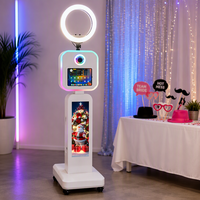 Machine de photomaton avec écran LCD de 29 pouces, support d'imprimante, compatible avec appareil photo numérique, selfie, iPad, pour événements