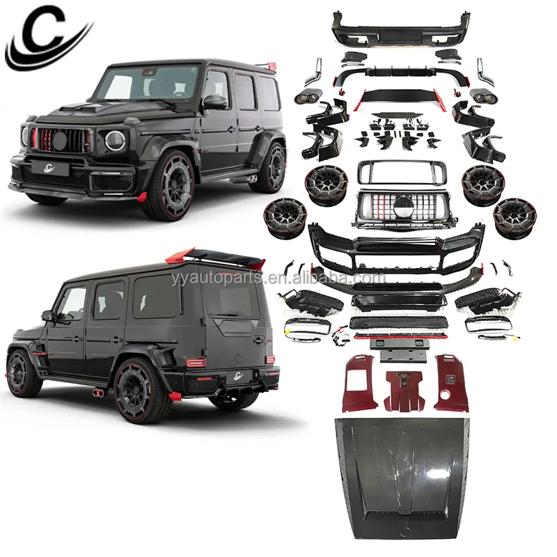 Classe G W463a W464 G63 mise à niveau G Wagon B900 Kit de carrosserie de fusée avec roue pare-chocs de voiture Grille 2019y