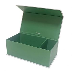 Boîtes cadeaux magnétiques en satin de luxe personnalisées, logo personnalisé, emballage en carton rigide recyclable, finition mate, couvercles en feuille métallisée - Product Image 1