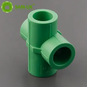 Factory Produce Wholesales Customization Durable Environmentally Ppr Green Pipe Crossover Fittings Cross